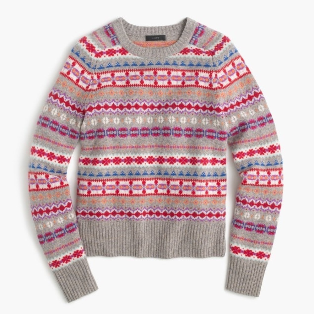 J. Crew Holly Sweater in Fair Isle (XS) NWT